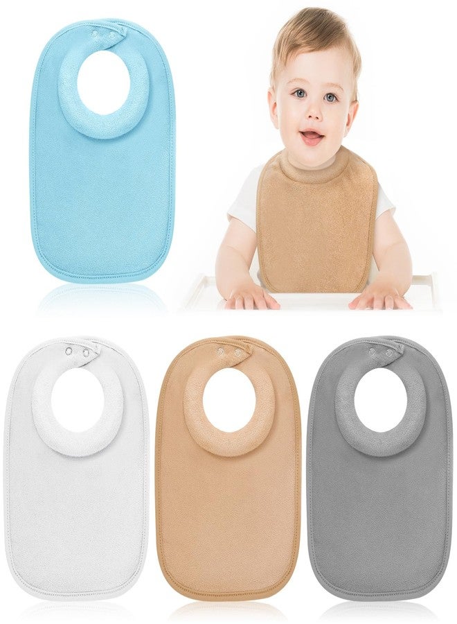 Twistover 4 Pcs Baby Feeding Bibs for Drooling and Teething Comfi Neck Baby Bib with Padded Collar Absorbent(Boy Color) - Image 1